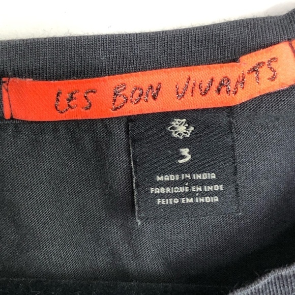 𝅺Scotch & Soda Maison Scotch Les Bon Vivants dark gray graphic T-shirt - Picture 6 of 11